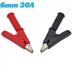 Đầu Kẹp Cá Sấu 30A 6mm Màu Đen